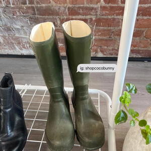 green riding boots